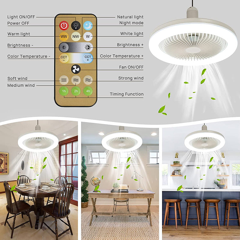Rotatable Ceiling Fan with Light and Remote Control