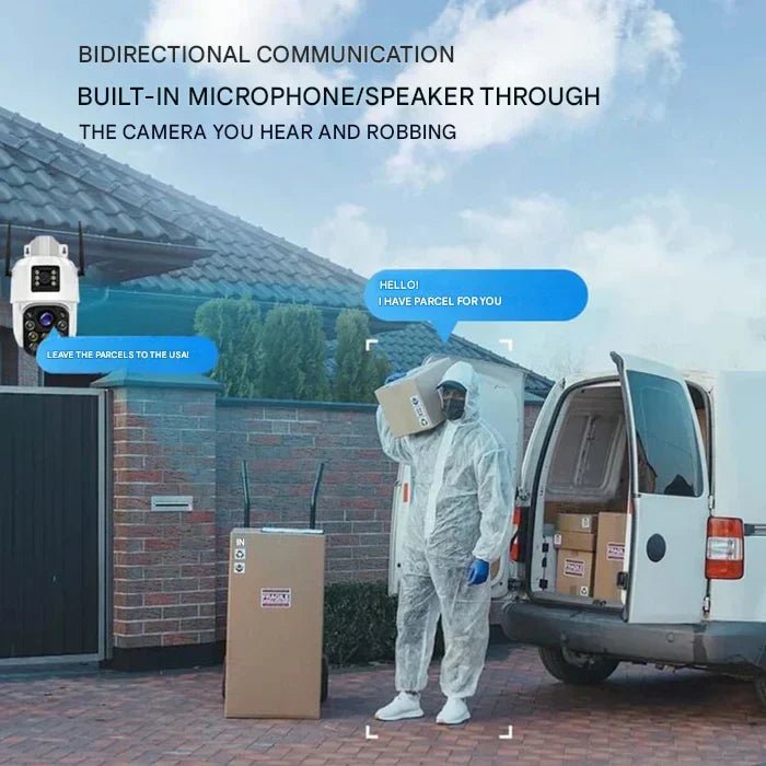 4K Solar Security Camera with Dual Lens and 360Â° View