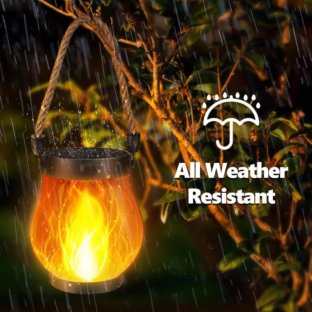 Solar Lantern Light with Flickering Flame Effect