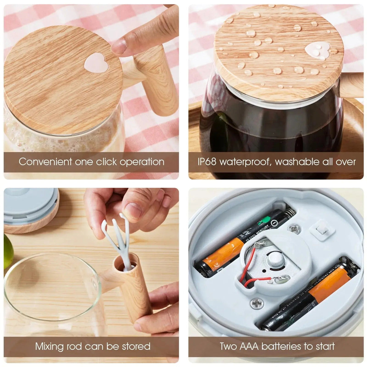 High Speed Self-Stirring Mug with Automatic Motor