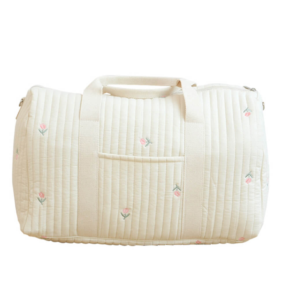Large Bear Print Quilted Baby Bag for Maternity Travel