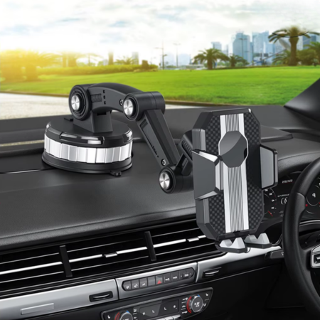 Car Phone Holder with Strong Suction Cup and 360 Rotation