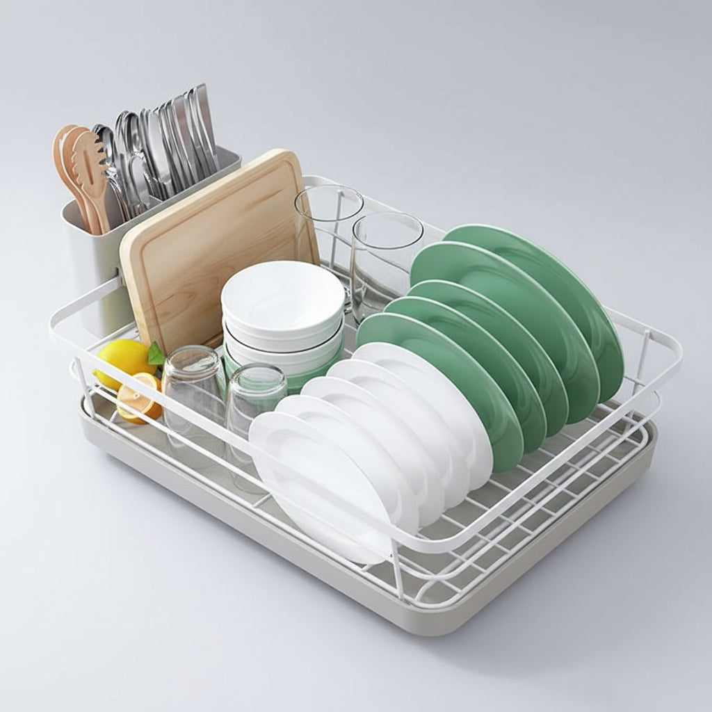 Stainless Steel Dish Drying Rack for Organized Kitchen Counter