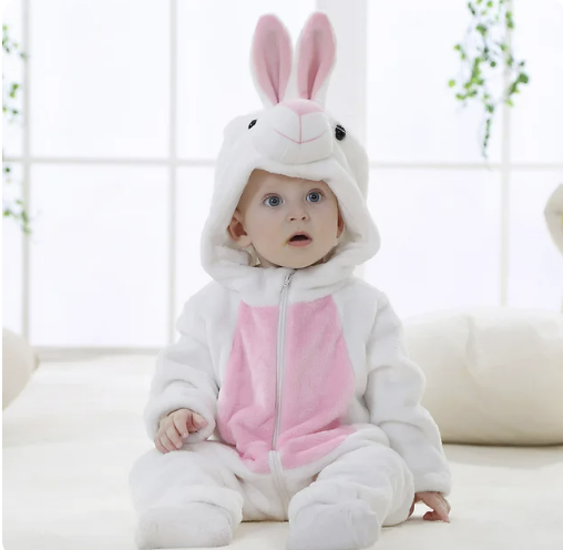 Baby Animal Onesie Costume with Soft Plush Fabric