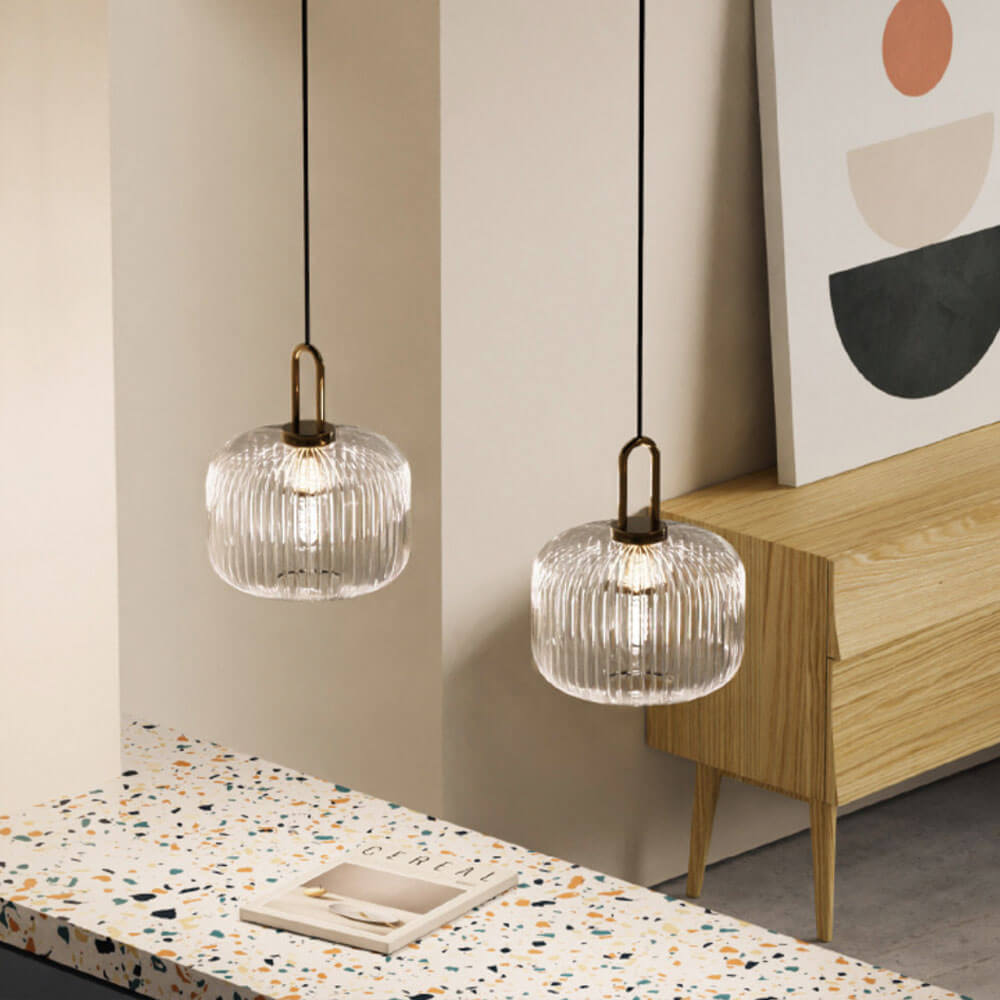 Nordic Clear Glass Pendant Lights for Dining Room