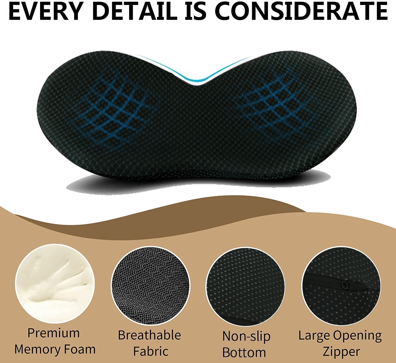 Car Seat Cushion for Height Boosting Shorter Drivers