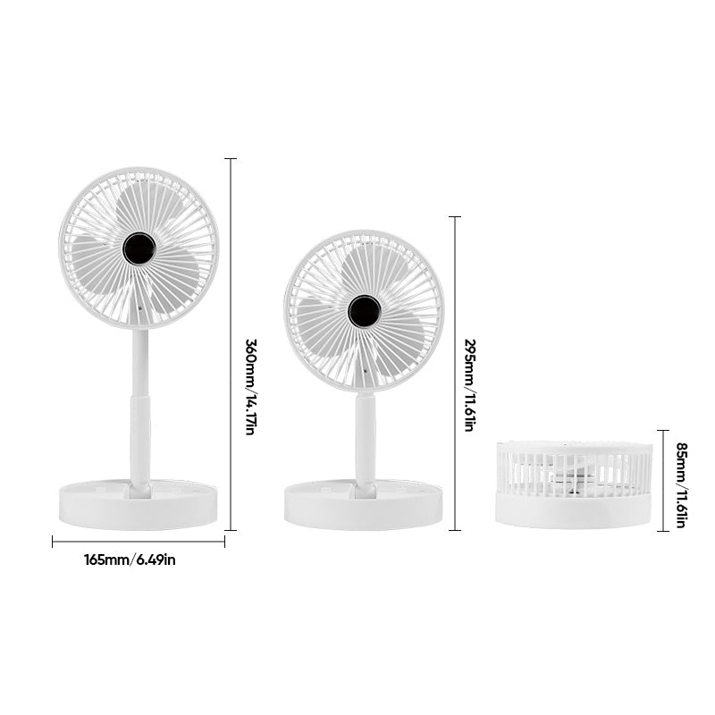 Telescopic Folding Table Fan with Adjustable Height
