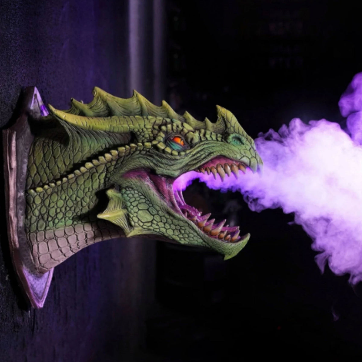 LED Dinosaur Head Wall Decor with Smoke Effect