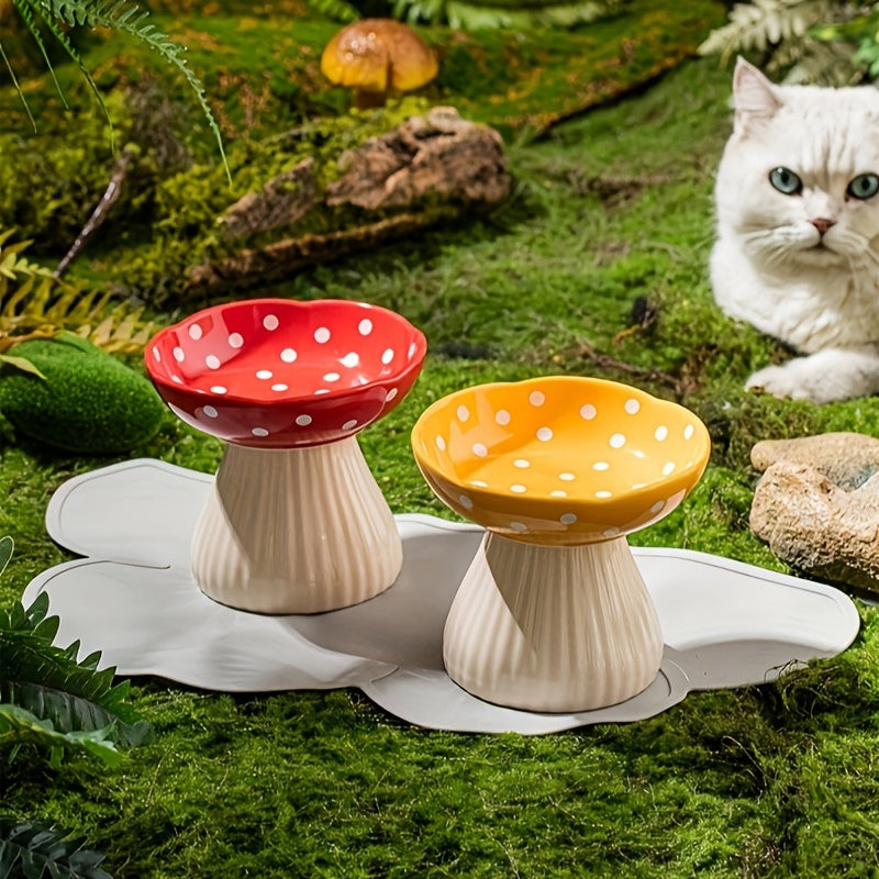 Decorative Resin Mushroom Bowl for Pet's Food