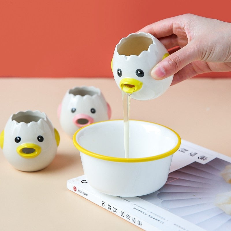 Egg Separator Tool with Easy Pour Spout Design