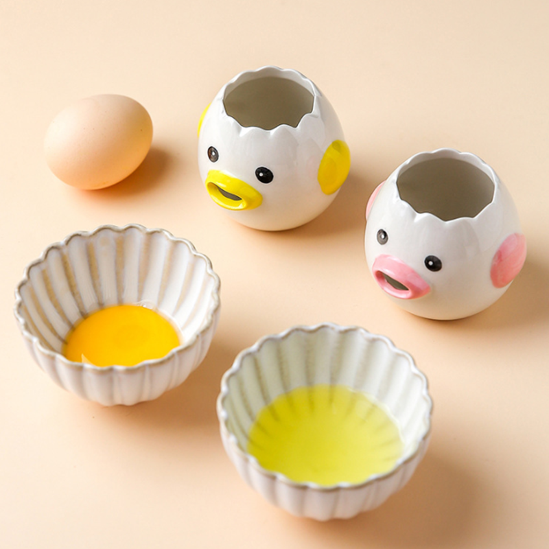 Egg Separator Tool with Easy Pour Spout Design