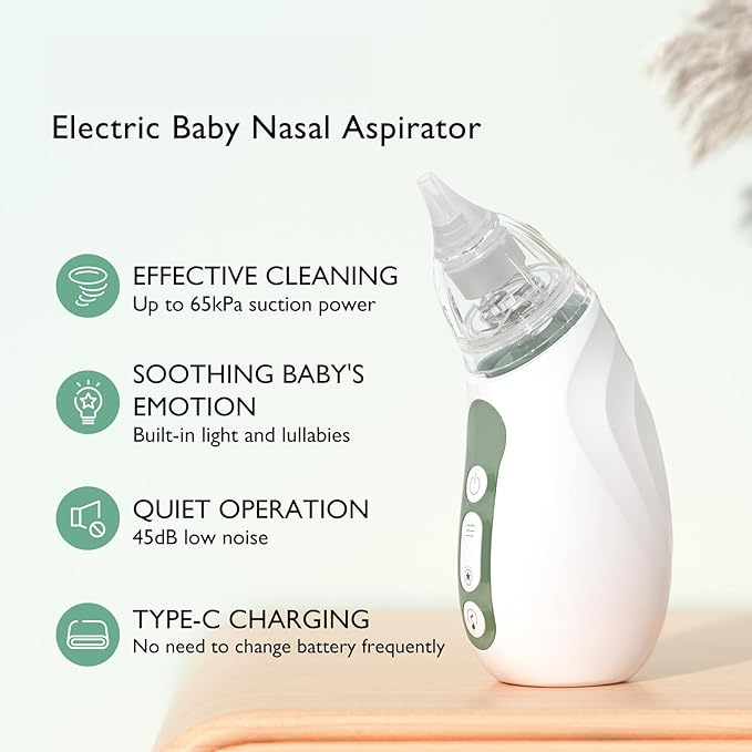 Electric baby nasal aspirator features overview