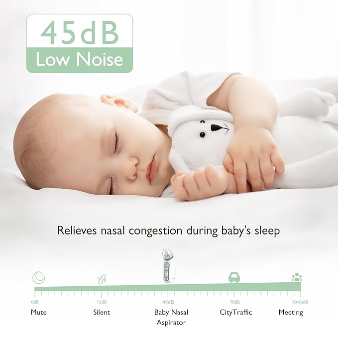 Electric Nasal Aspirator for Gentle Baby Nasal Cleaning