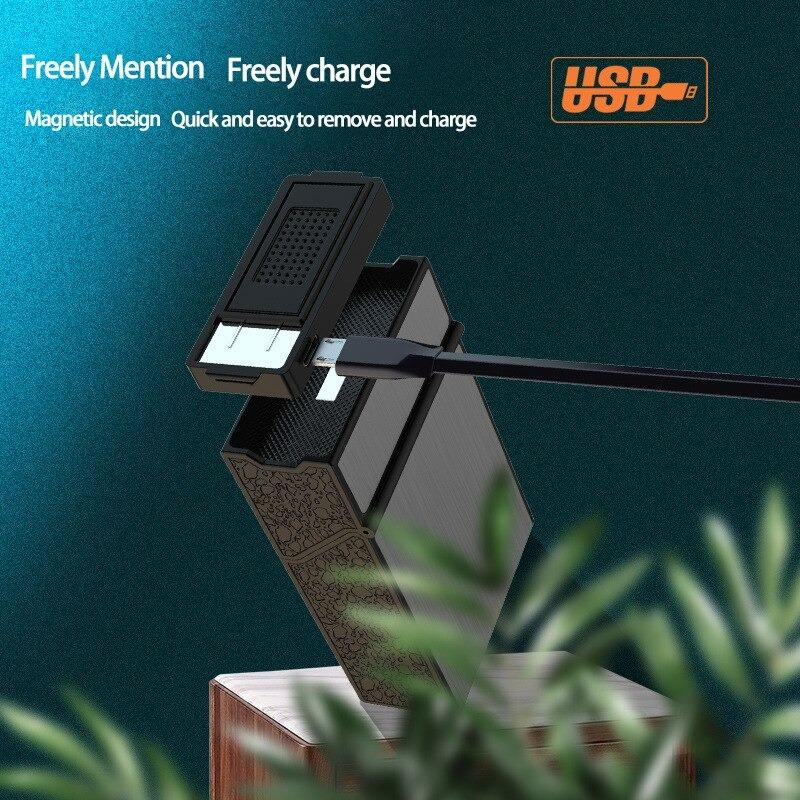 Rechargeable Coil Lighter with Integrated Cigarette Case