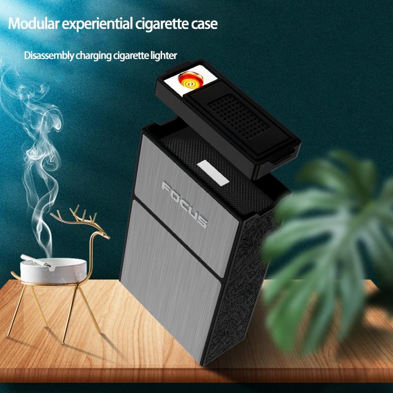 Rechargeable Coil Lighter with Integrated Cigarette Case