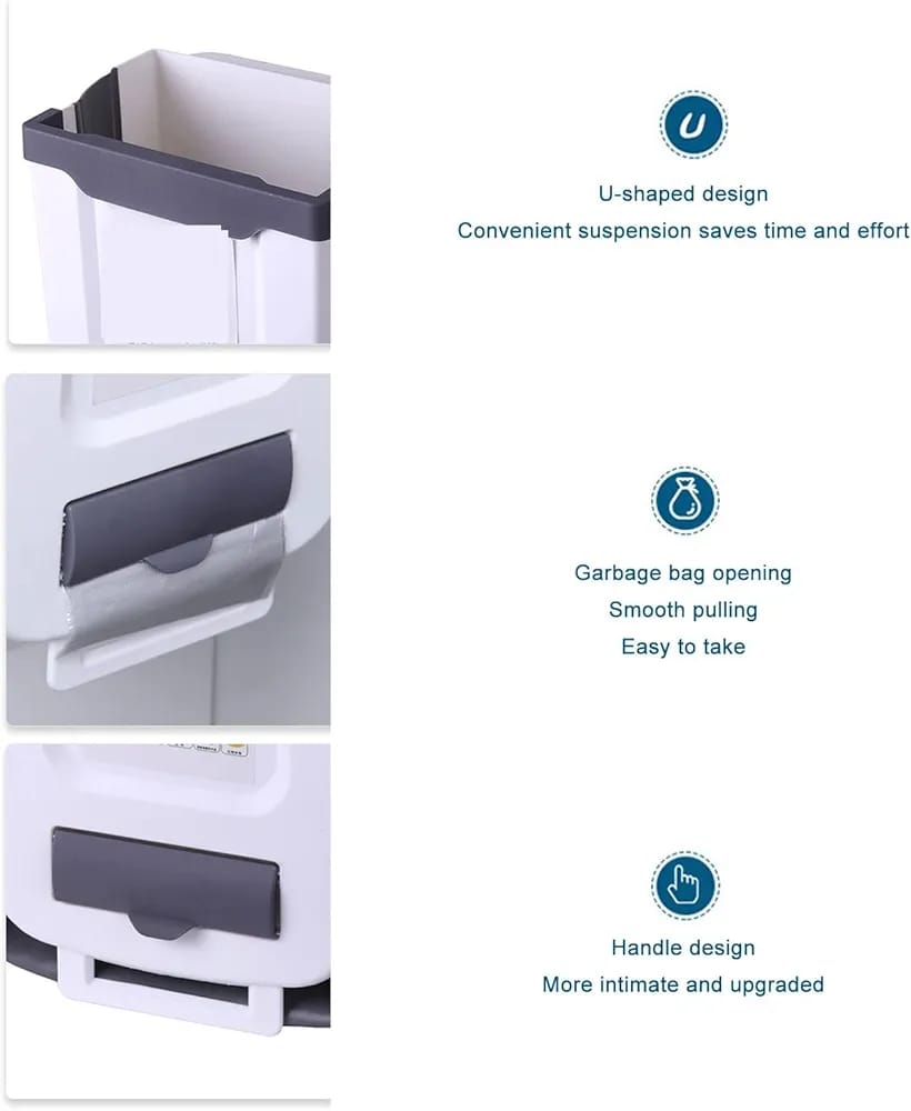 Expandable Hanging Trash Organizer for Kitchen and Cabinet Storage
