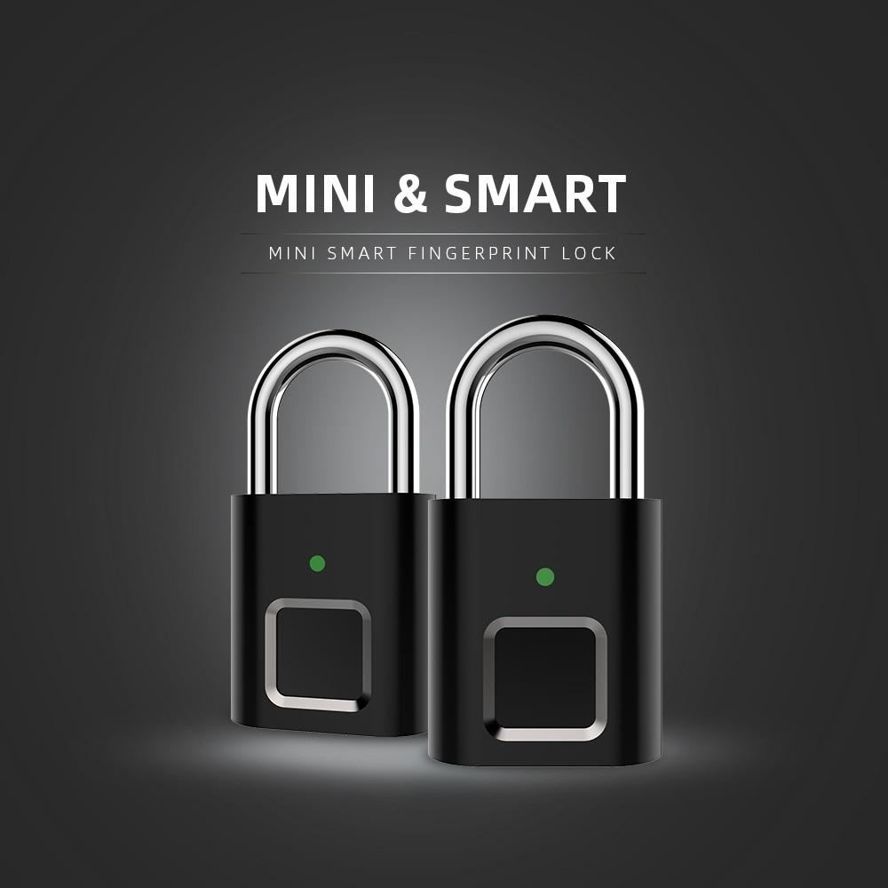 Smart Fingerprint Padlock with USB Rechargeable Battery