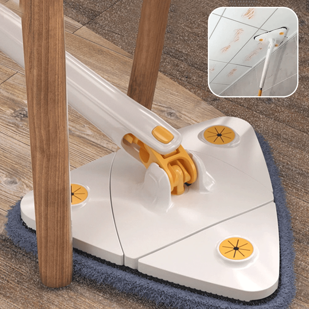 Flexible Triangle Squeeze Mop with Rotating Head