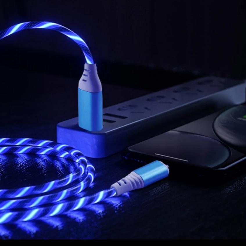 Glowing USB Charging Cable with Flowing Light Effect