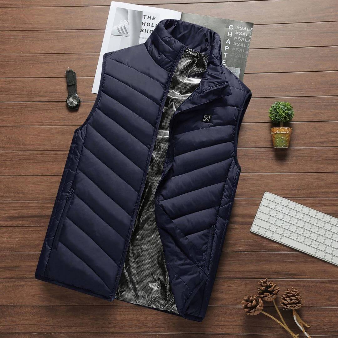 Heated Padded Vest with Adjustable Temperature Levels