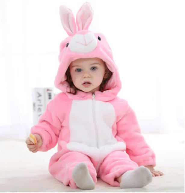 Baby Animal Onesie Costume with Soft Plush Fabric