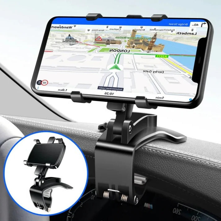 Car Phone Holder with 360Â° Rotation Clamp Mount