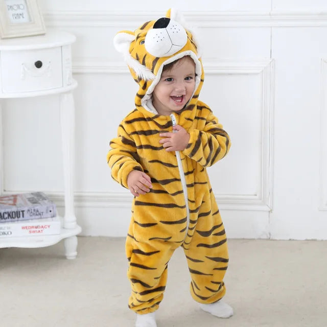 Baby Animal Onesie Costume with Soft Plush Fabric