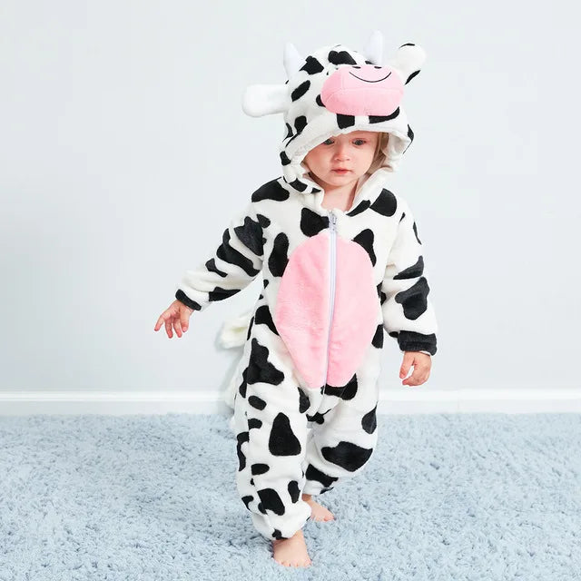 Baby Animal Onesie Costume with Soft Plush Fabric