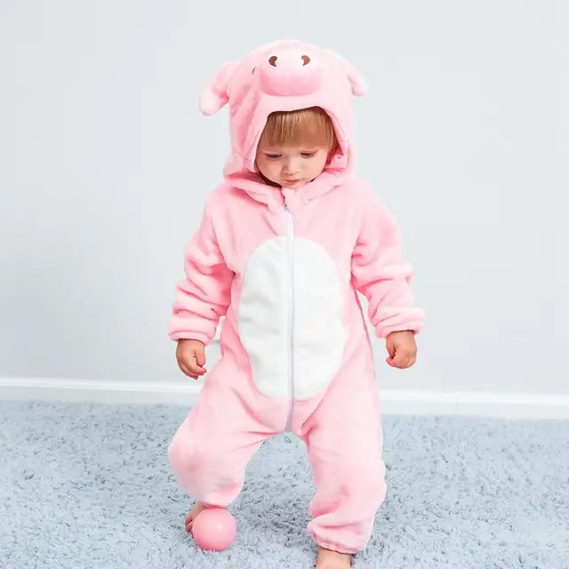 Baby Animal Onesie Costume with Soft Plush Fabric