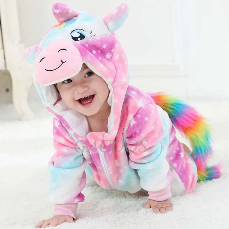 Baby Animal Onesie Costume with Soft Plush Fabric