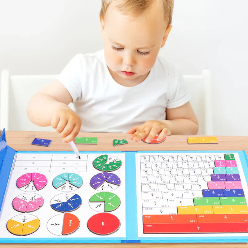 Magnetic Fractions Book - Montessori Learning for Kids