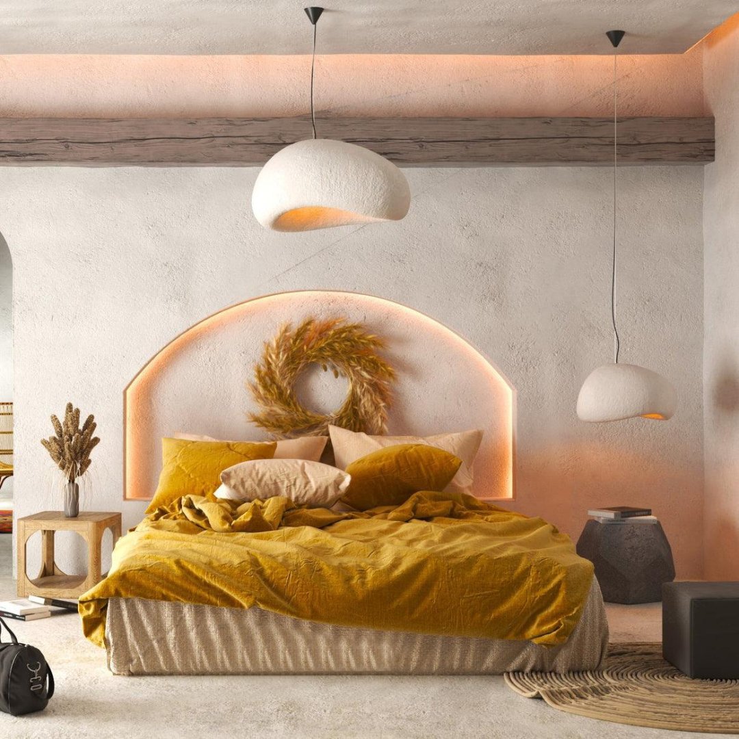 Nordic Pendant Lamp with Wabi Sabi Hanging Design