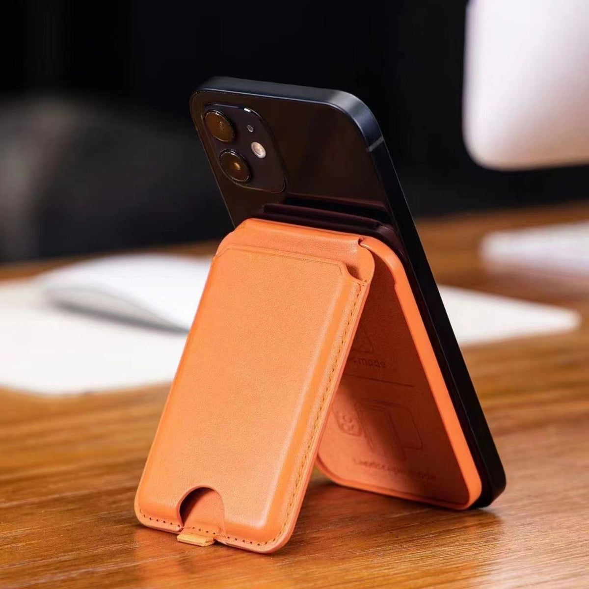 Magnetic Wallet and Phone Stand with Clip for Secure Carry