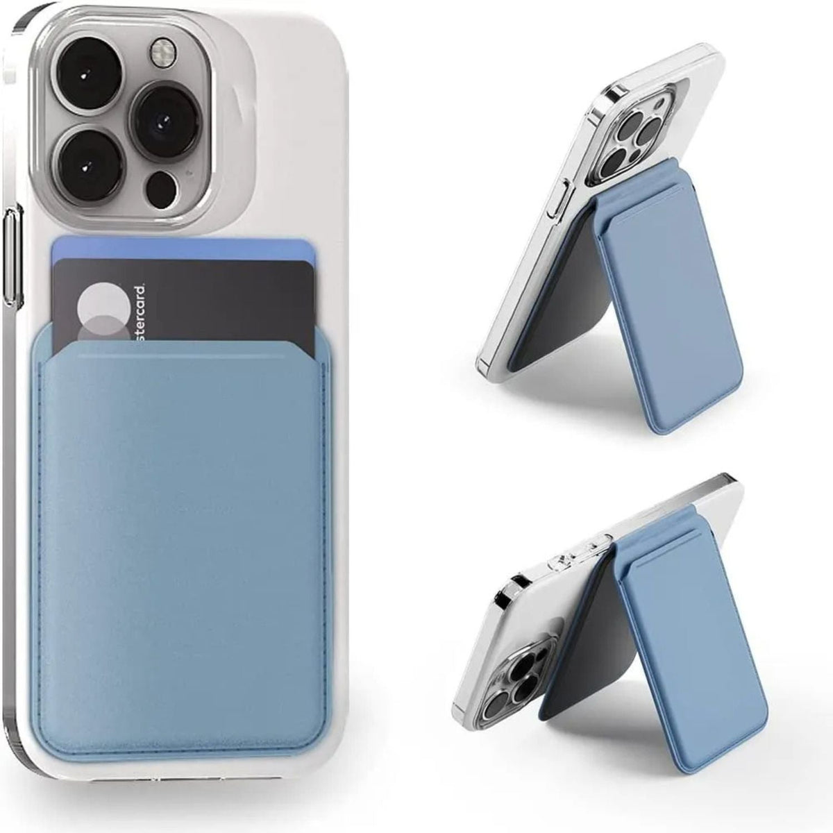Magnetic Wallet and Phone Stand with Clip for Secure Carry