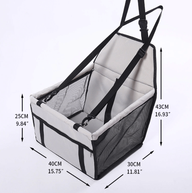 Pet Car Safety Seat with Secure Harness Straps