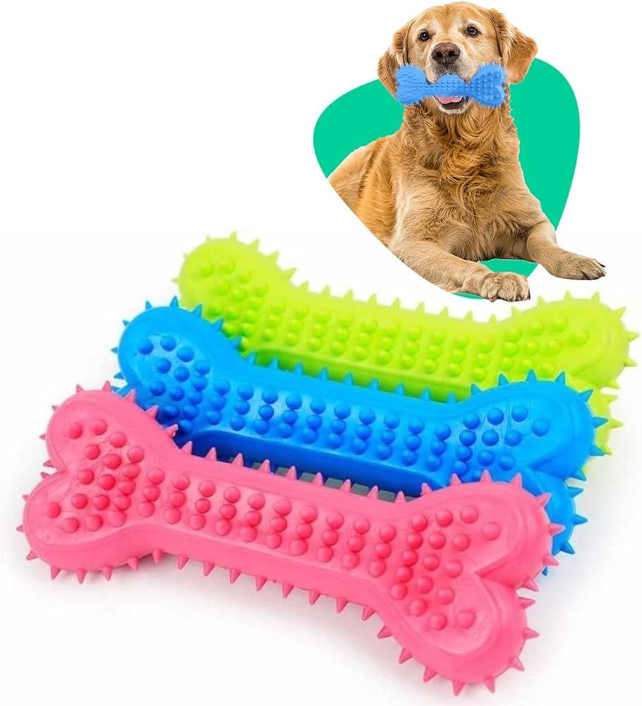 Pet Tooth Cleaning Bone Toy for Dental Health and Chewing