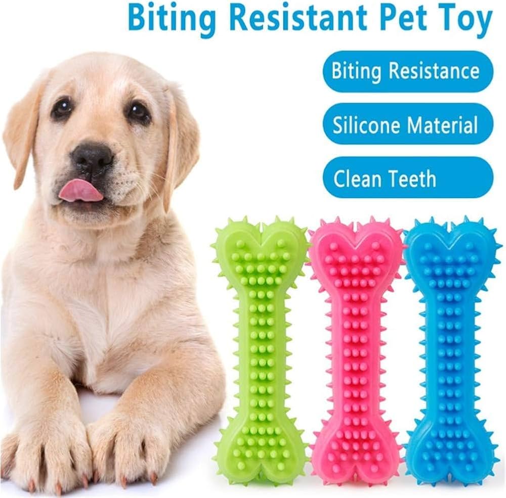 Pet Tooth Cleaning Bone Toy for Dental Health and Chewing