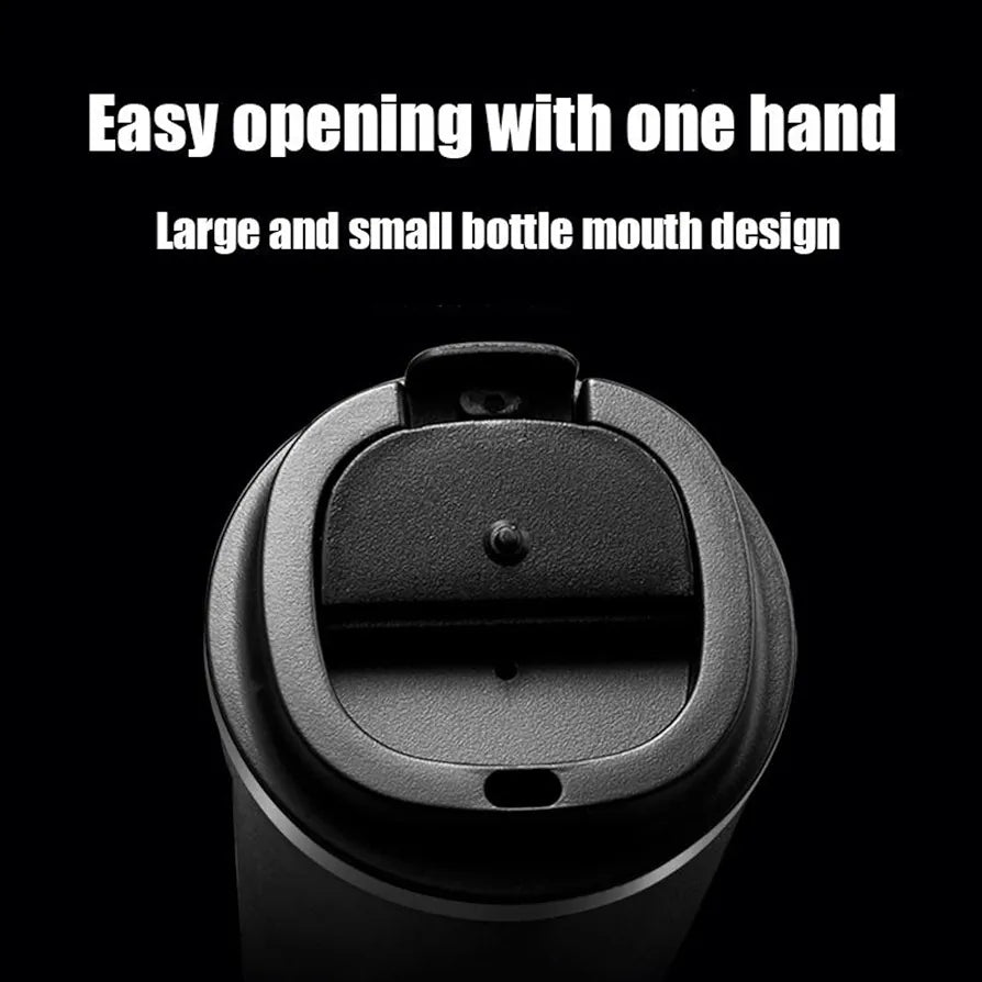 Stainless Steel Mug with Temperature Display for Hot and Cold Drinks