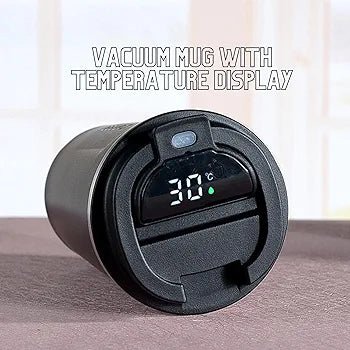 Stainless Steel Mug with Temperature Display for Hot and Cold Drinks