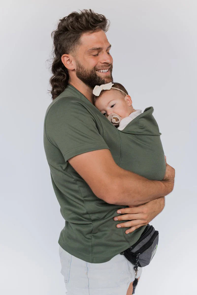 Baby Carrier Shirt with Hands-Free Design for Parents
