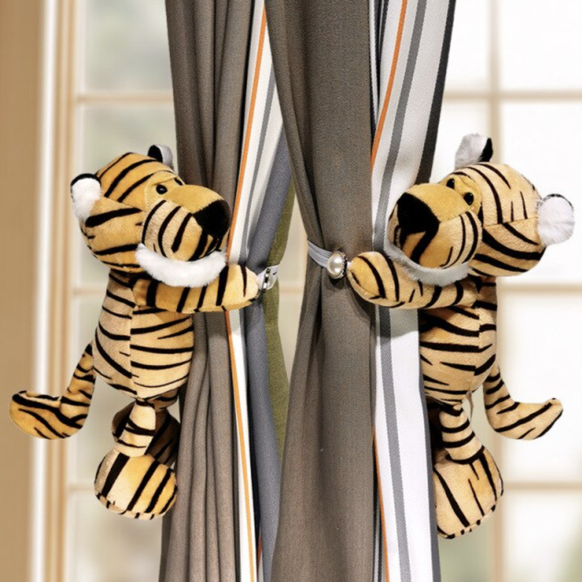 Plush Animal Curtain Tiebacks for Kids Room