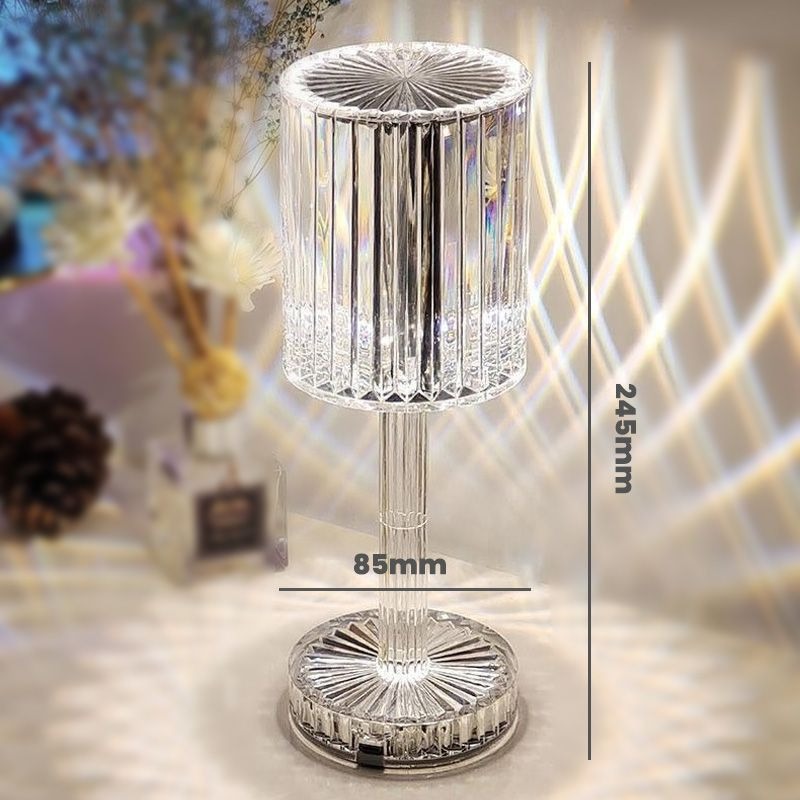 Touch Control Crystal Lamp with Dimmable Light