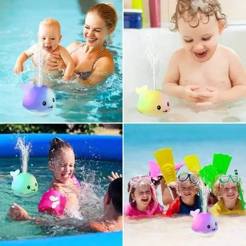 Whale Water Sprinkler Bath Toy for Kids