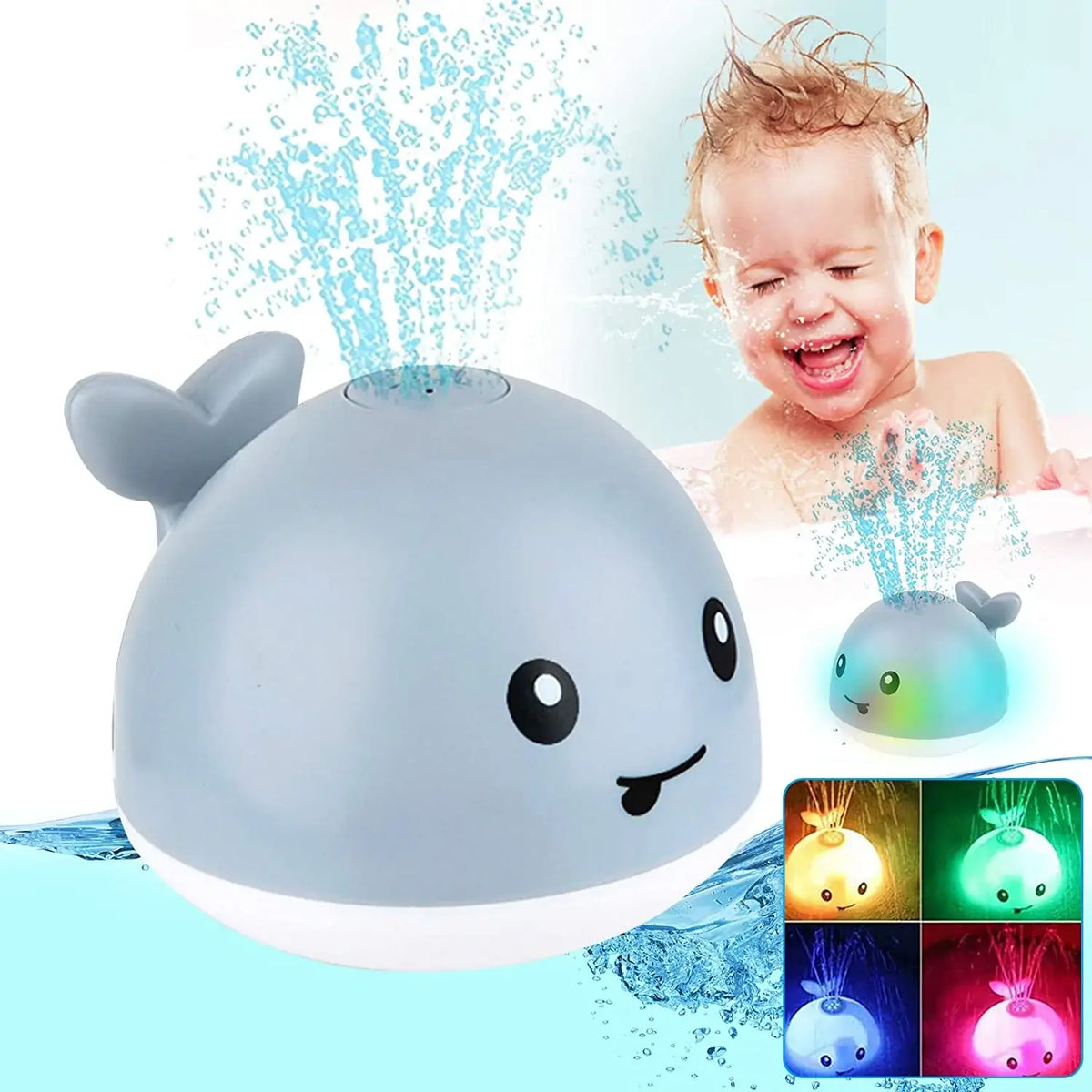 Whale Water Sprinkler Bath Toy for Kids